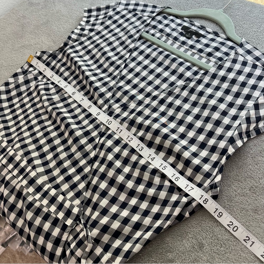 J.Crew NWOT Viscose Midi wrap dress in gingham size Small - Picture 5 of 8